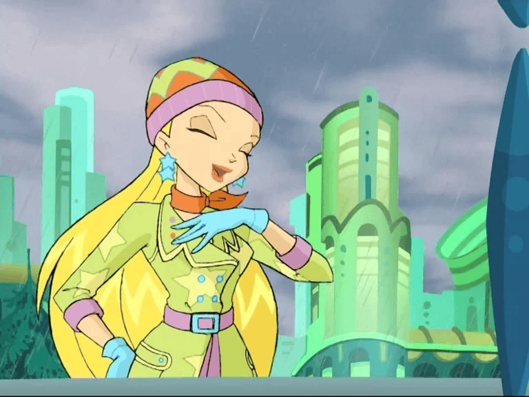 Stella's raincoat - closeup