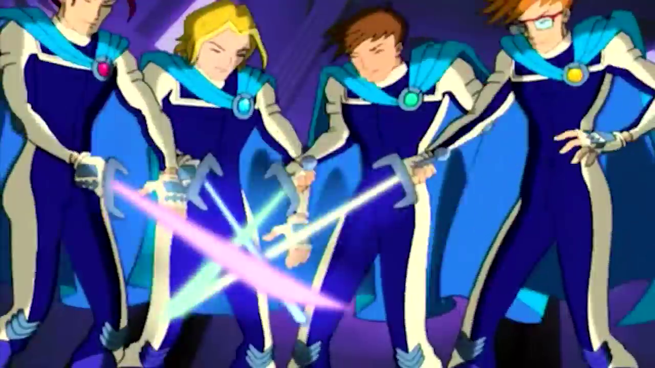 Specialists putting their swords together. Shown with Red Fountain